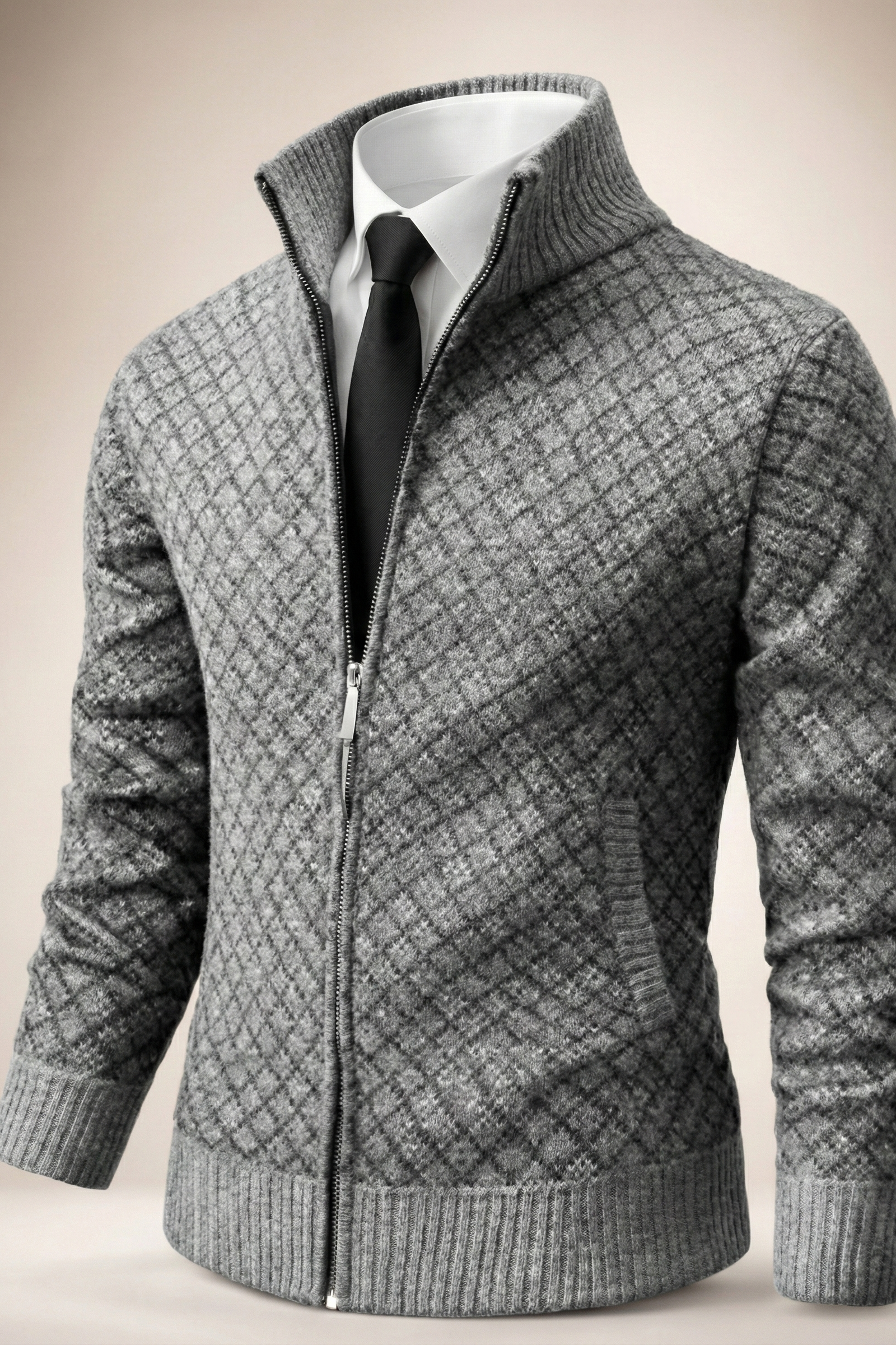 LAURENT MONACO | GILET MAILLE GAUFRÉE POUR HOMME