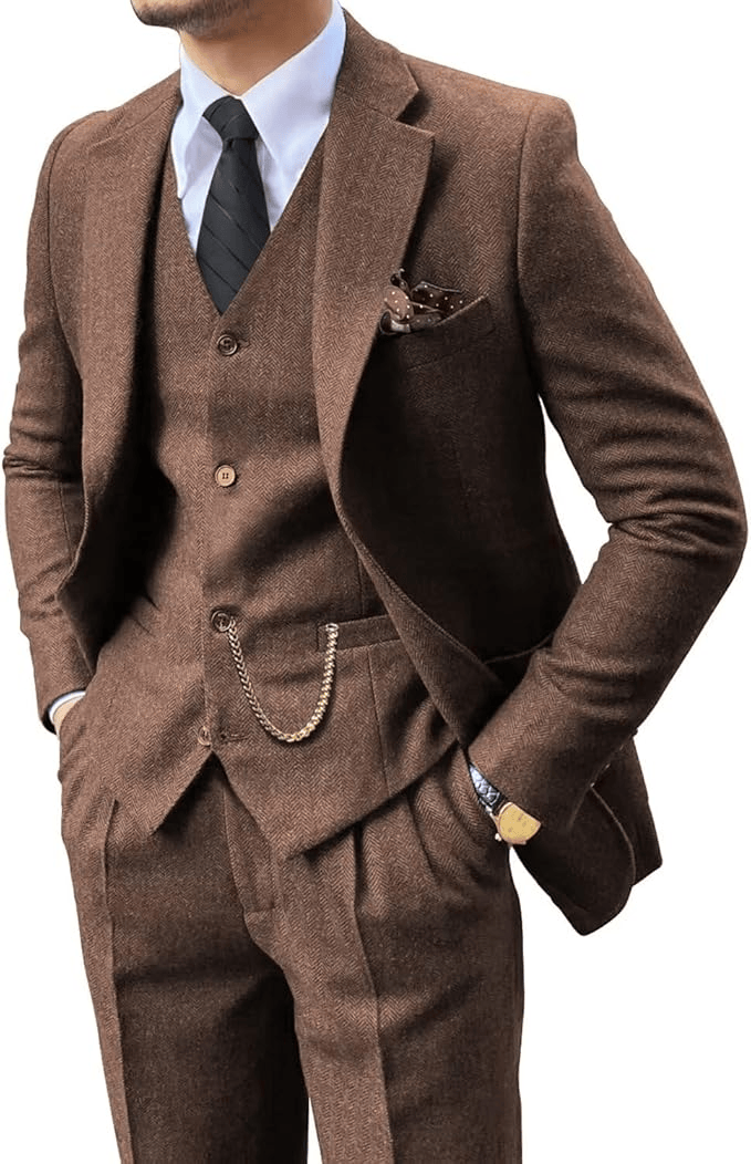LAURENT MONACO | COSTUME À CHEVRONS POUR HOMME