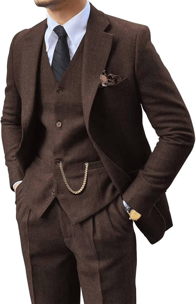 LAURENT MONACO | COSTUME À CHEVRONS POUR HOMME