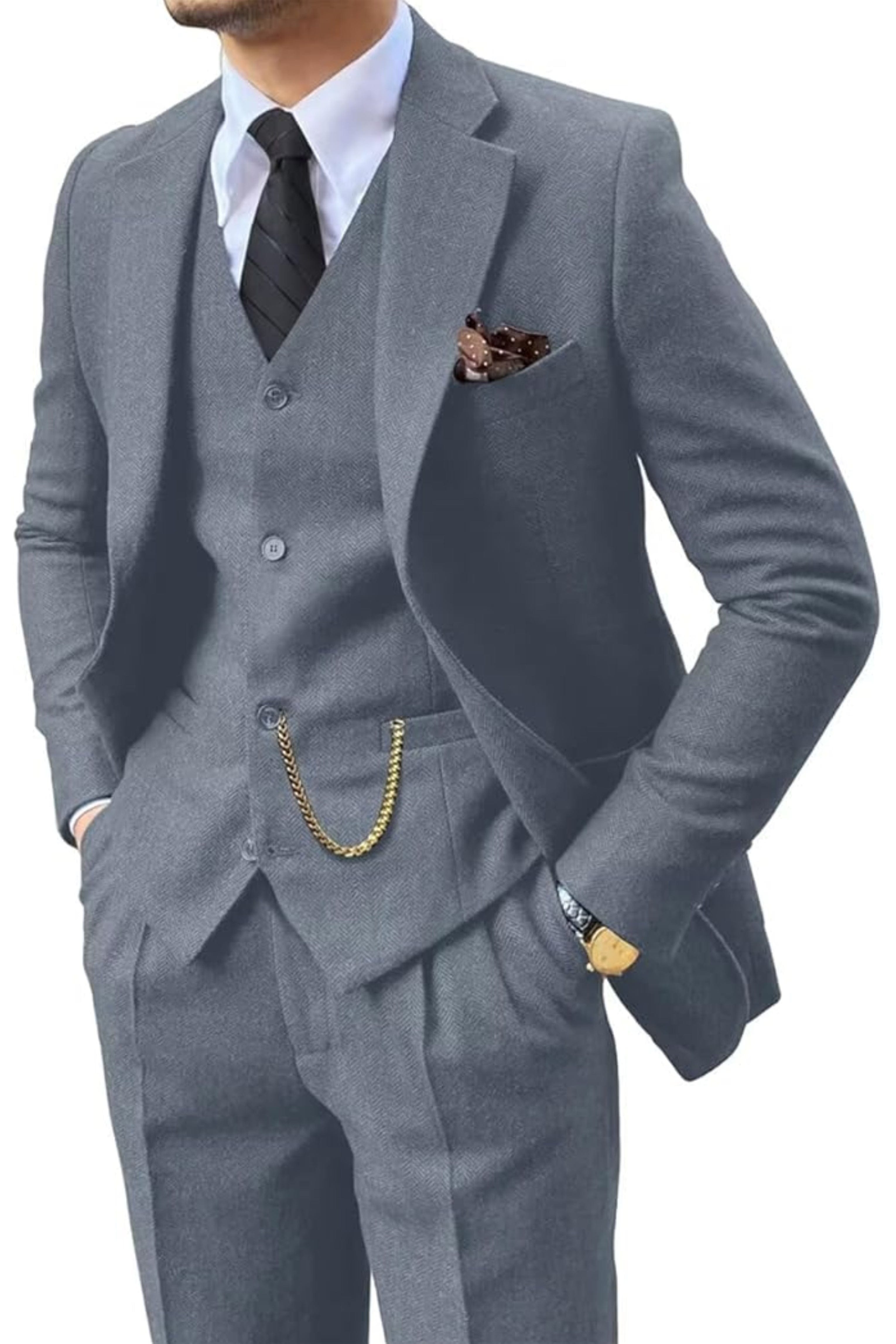 LAURENT MONACO | COSTUME À CHEVRONS POUR HOMME