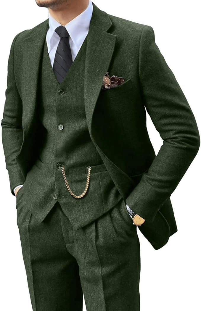 LAURENT MONACO | COSTUME À CHEVRONS POUR HOMME
