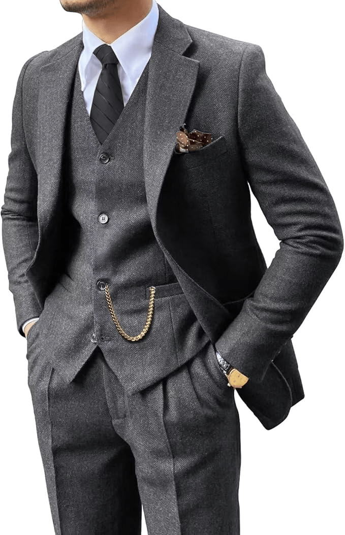 LAURENT MONACO | COSTUME À CHEVRONS POUR HOMME