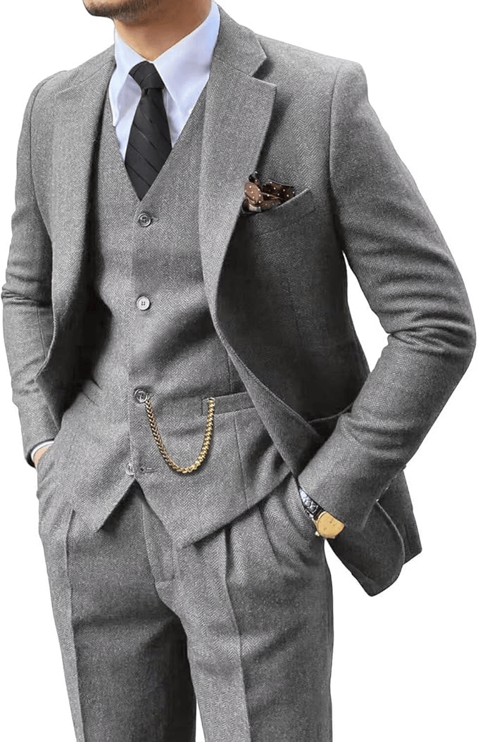 LAURENT MONACO | COSTUME À CHEVRONS POUR HOMME