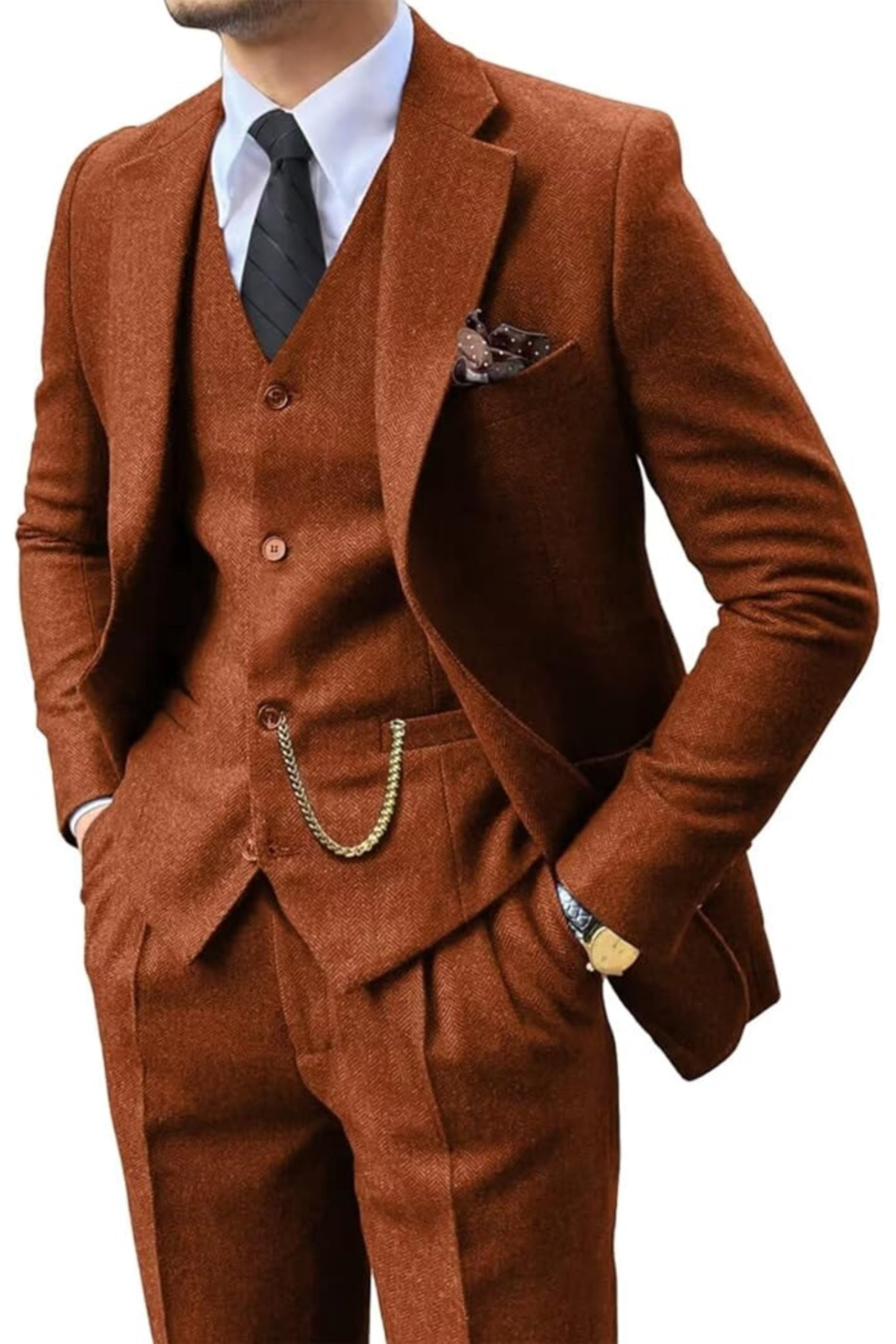 LAURENT MONACO | COSTUME À CHEVRONS POUR HOMME