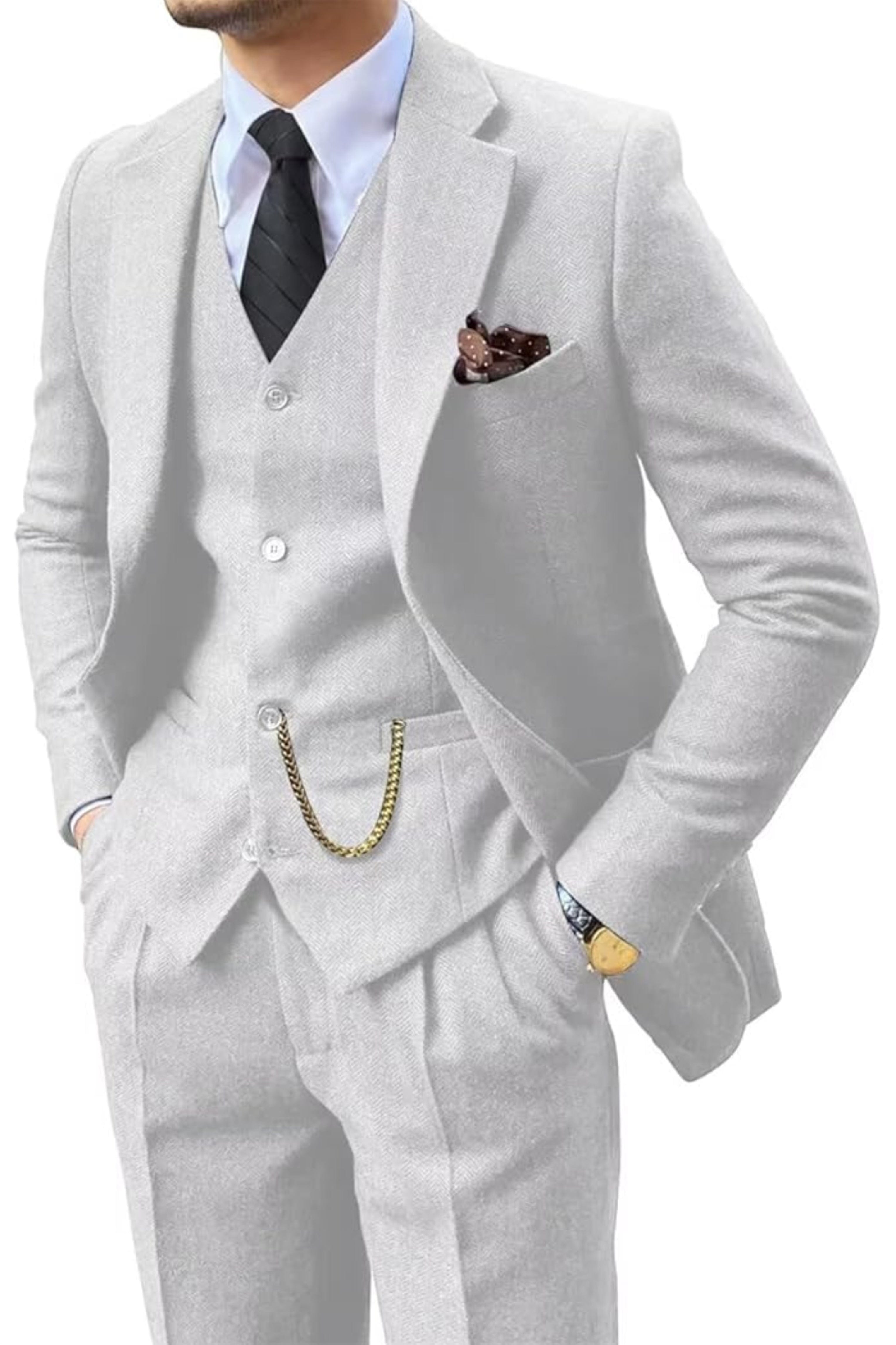 LAURENT MONACO | COSTUME À CHEVRONS POUR HOMME