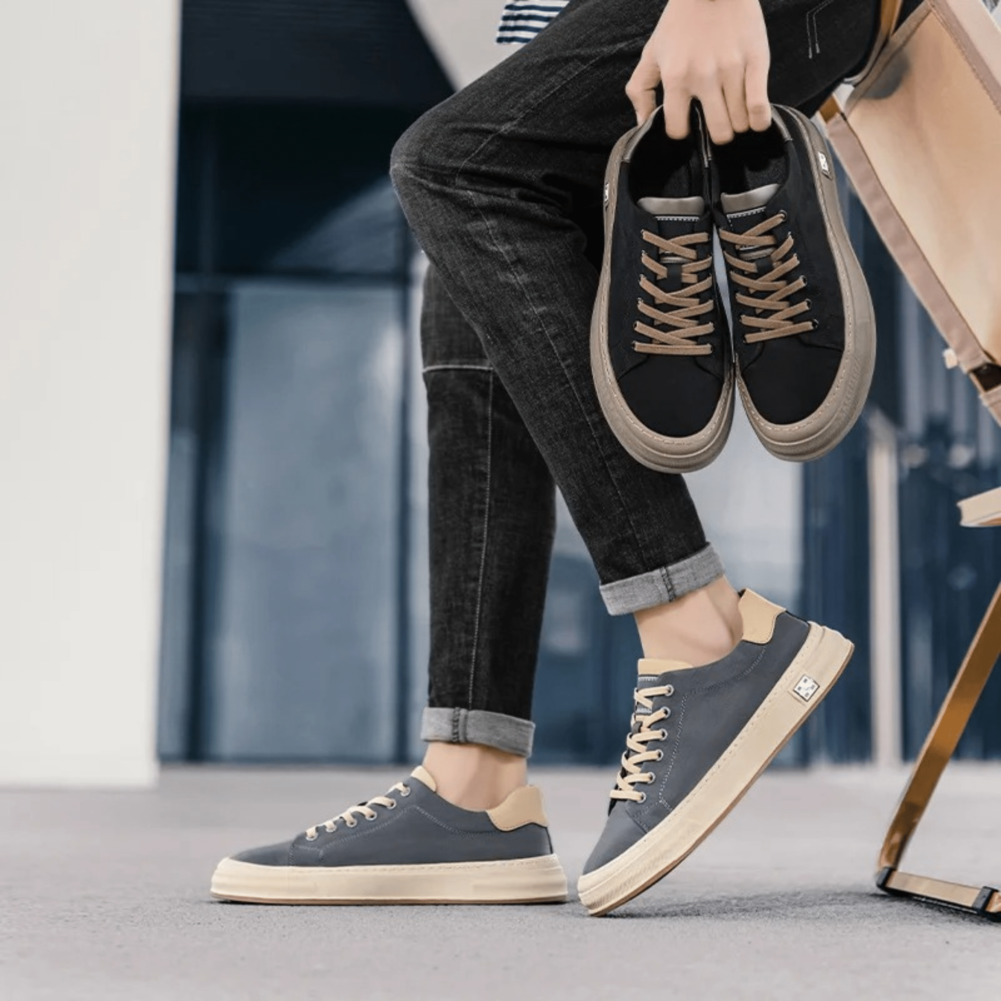 LAURENT MONACO | BASKETS CASUAL EN TOILE POUR HOMME