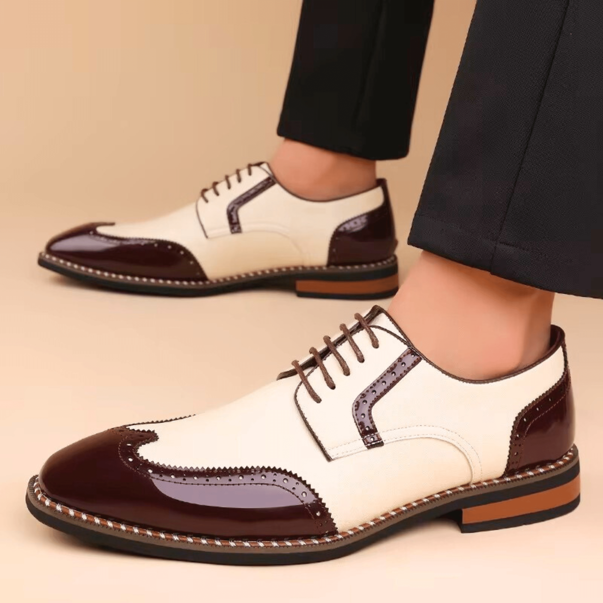 LAURENT MONACO | CHAUSSURES OXFORD BICOLORES POUR HOMMES