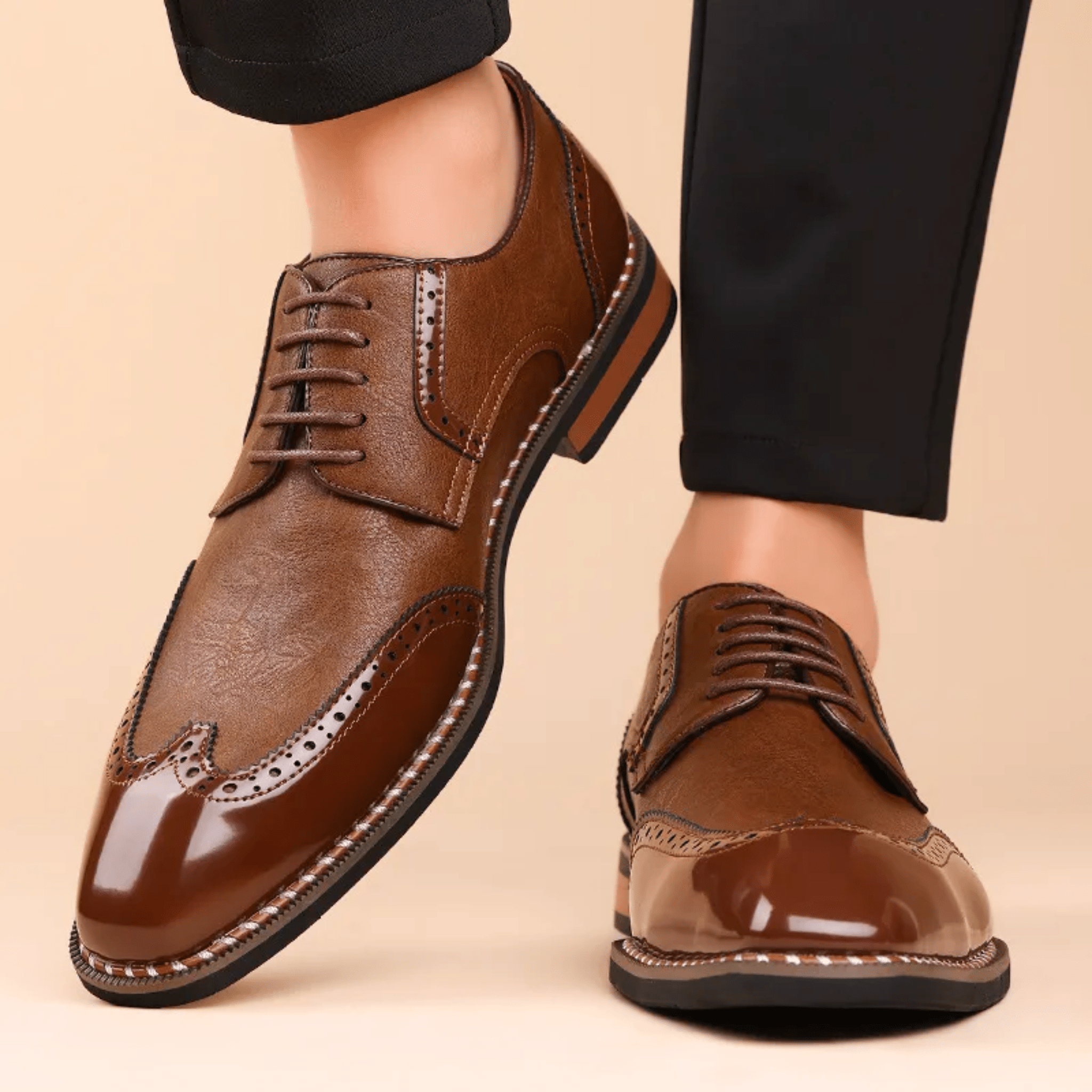 LAURENT MONACO | CHAUSSURES OXFORD BICOLORES POUR HOMMES