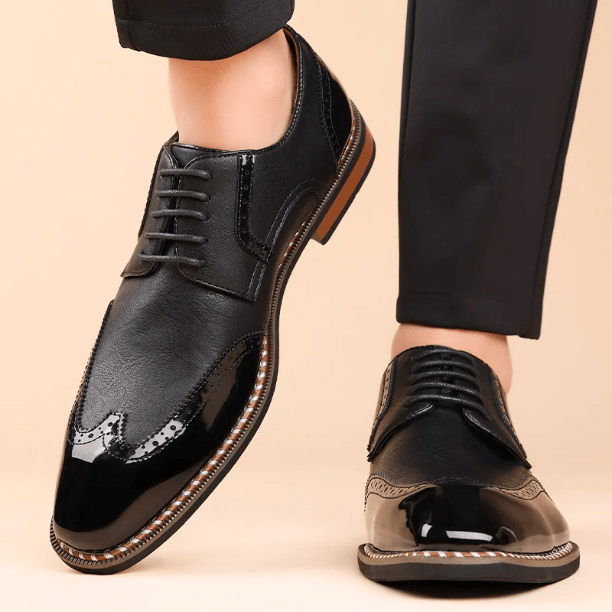 LAURENT MONACO | CHAUSSURES OXFORD BICOLORES POUR HOMMES