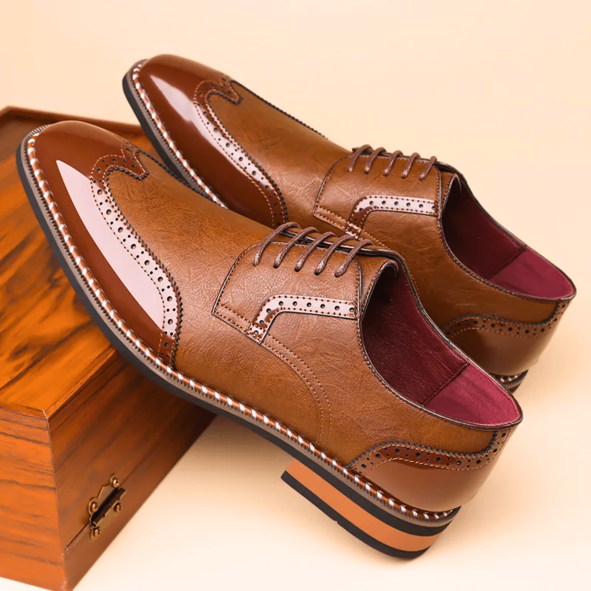 LAURENT MONACO | CHAUSSURES OXFORD BICOLORES POUR HOMMES