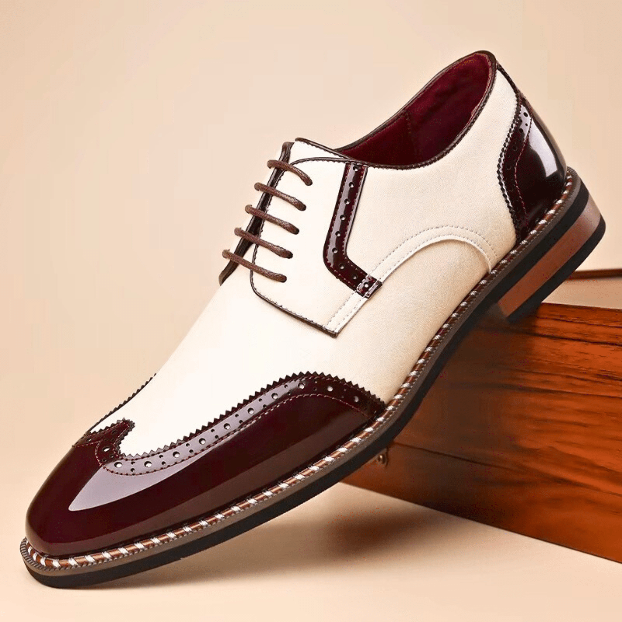 LAURENT MONACO | CHAUSSURES OXFORD BICOLORES POUR HOMMES